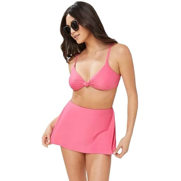 ANDIE SWIM The Santorini Knot Front Bikini Top in Pink - Picture 1 of 4